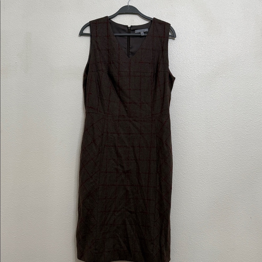 Classiques Entier Brown Checkered Midi Dress